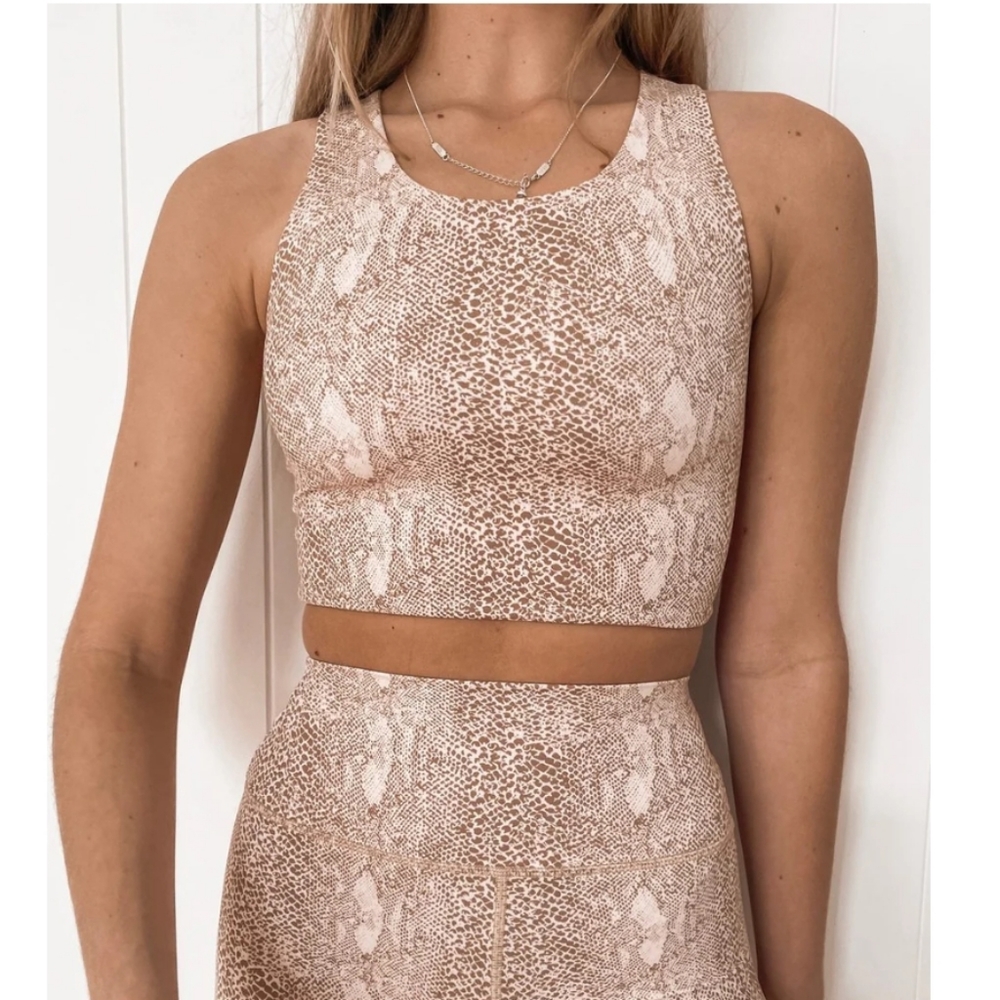 NWT Kavala Collective 'Tawaiis Crop Top'/bikini top size S, Snakeskin